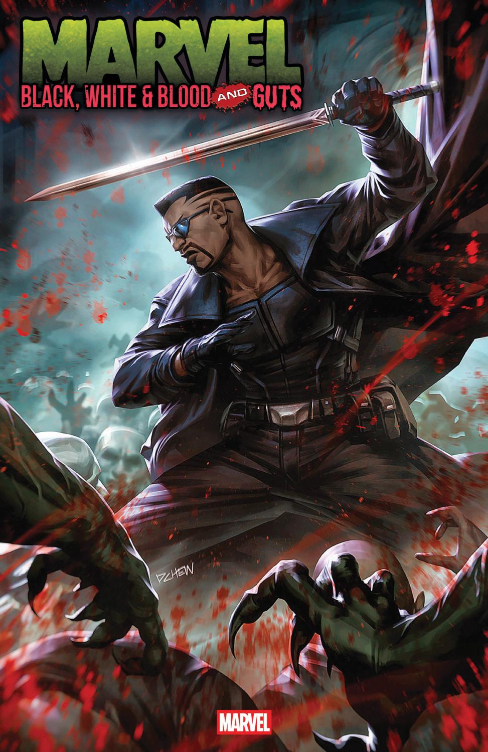 MARVEL BLACK WHITE AND BLOOD AND GUTS #1 DERRICK CHEW VAR CVR C