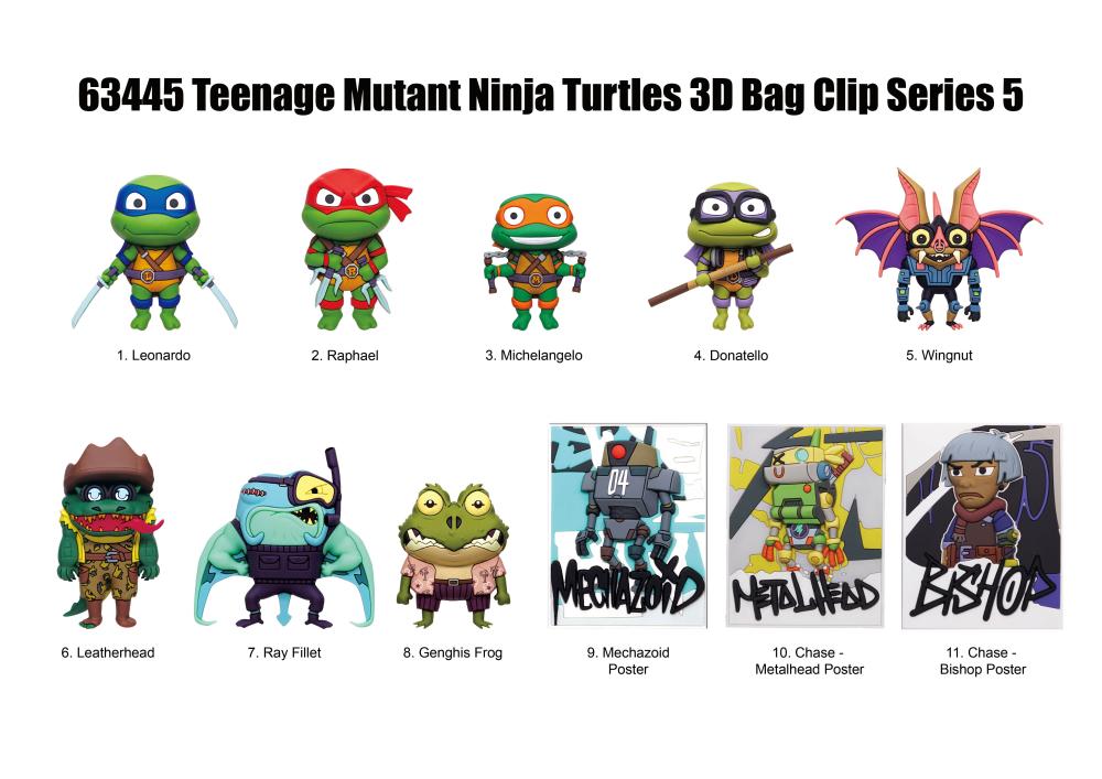 TMNT CLASSIC 3D FOAM BAG CLIP SERIES 5