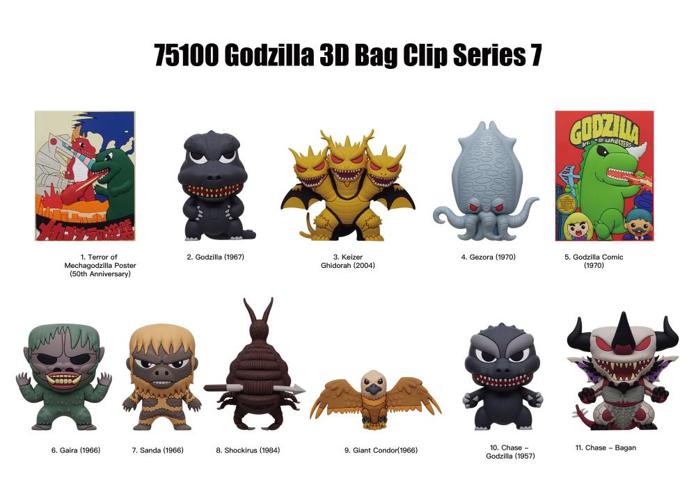 GODZILLA 3D FOAM BAG CLIP, SERIES 7