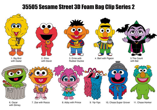 SESAME STREET 3D FOAM BAG CLIP, SERIES 2