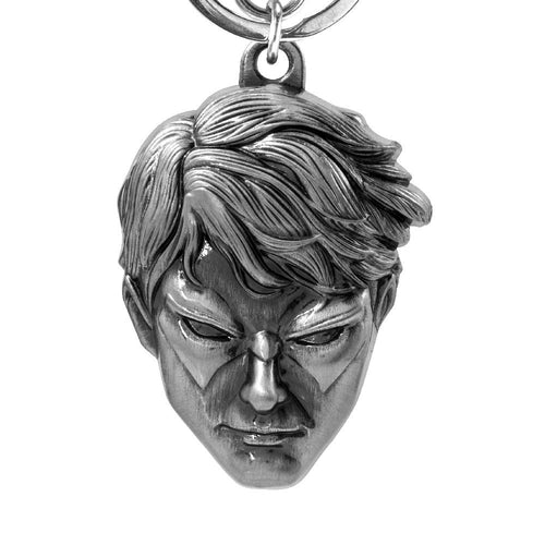 NIGHTWING HEAD PEWTER KEY RING
