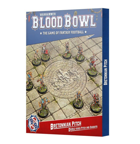 WARHAMMER BLOOD BOWL BRETONNIAN PITCH DOUBLE SIDED PITCH AND DUGOUTS