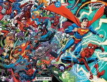 Load image into Gallery viewer, DC MARVEL SUPERMAN SPIDER-MAN #1 ONE SHOT CVR O SCOTT KOBLISH SUPERMANS &amp; SPIDER-MANS CARD STOCK VAR
