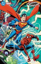 Load image into Gallery viewer, DC MARVEL SUPERMAN SPIDER-MAN #1 ONE SHOT CVR O SCOTT KOBLISH SUPERMANS &amp; SPIDER-MANS CARD STOCK VAR
