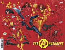 Load image into Gallery viewer, AVENGERS #1 DAVID NAKAYAMA COLOR BLOCK RED WRAPAROUND VAR CVR B

