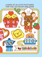 Load image into Gallery viewer, KITCHEN KAWAII COLORING POSTCARD BOOK
