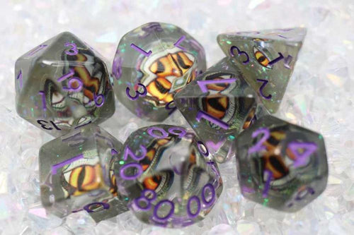 FOAM BRAIN VENOM DRAGON EYE RPG DICE SET
