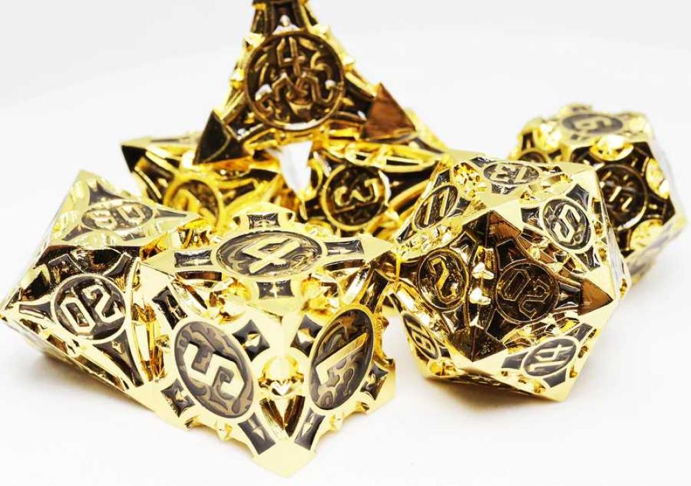 QUIVER OF ARROWS IMPERIAL GOLD ARROW METAL RPG DICE SET