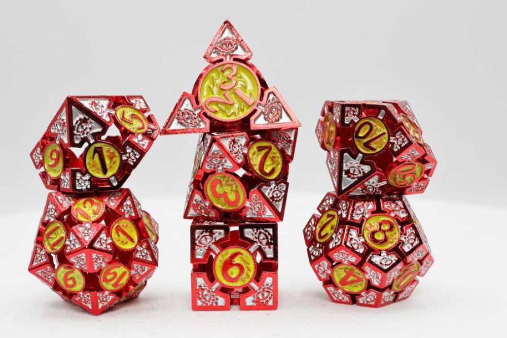 OCULUS ABLAZE METAL RPG DICE SET