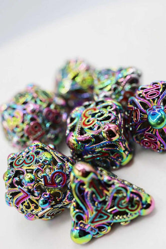 FOAM BRAIN MYTHIC MIND EATER HOLLOW RPG METAL DICE SET