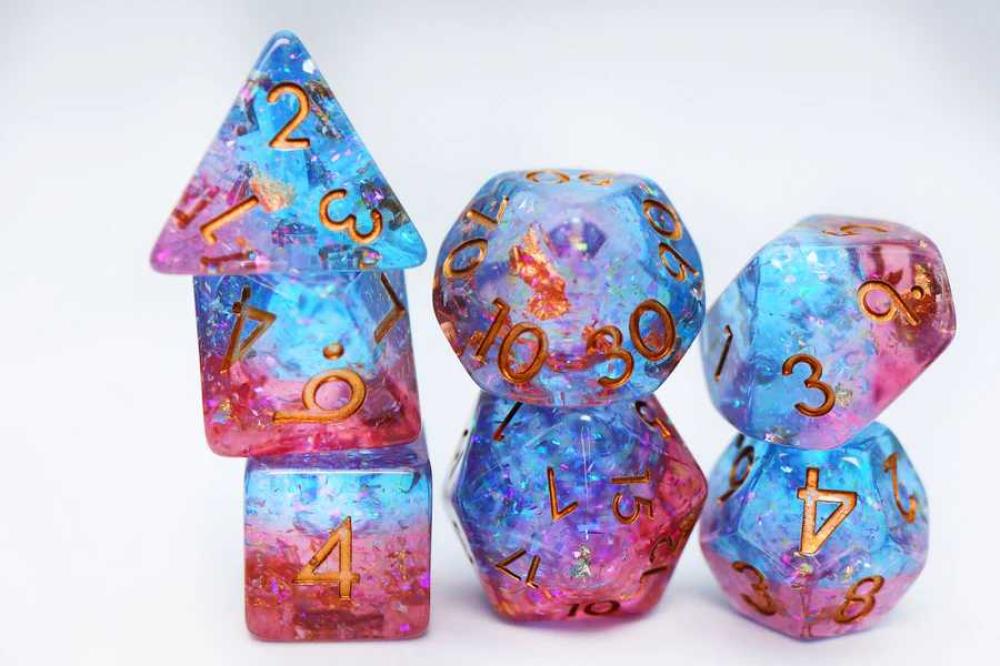 FOAM BRAIN MERMAID BLOOD RPG DICE SET