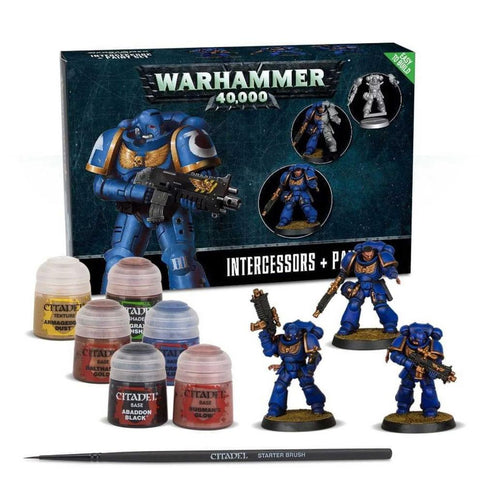 WARHAMMER 40K INTERCESSORS AND PAINT SET